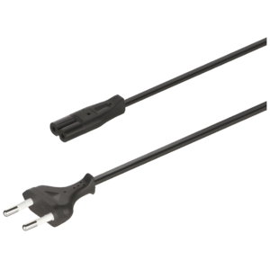 CABO DE ALIMENTAÇÃO COM PLUG 2M - PRETO